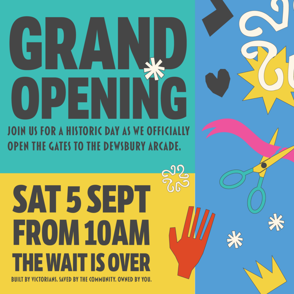 A graphic with text about the event